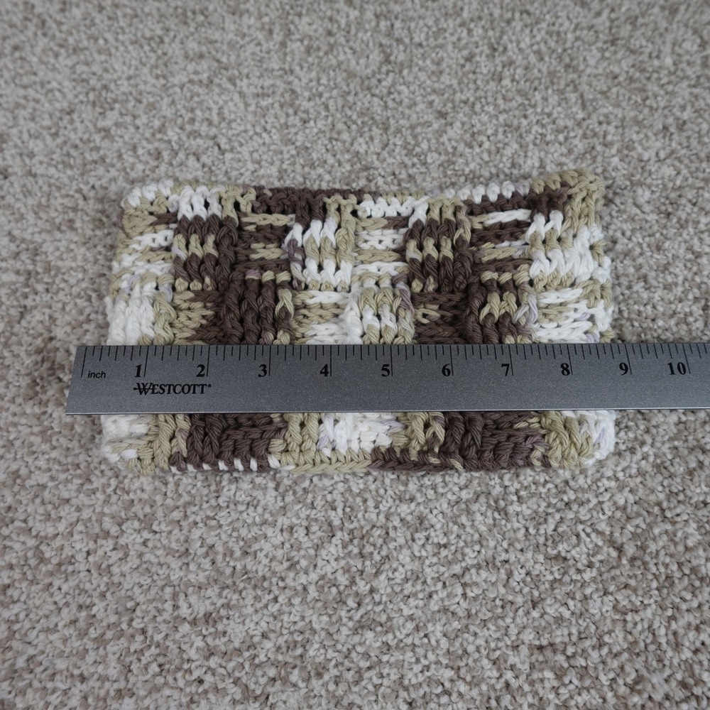 Handmade Crochet Reusable Mop Cover Earth Tone Basketweave for Swiffer Sweeper‎ - Picture 4 of 5
